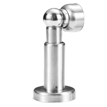 Adjustable Height Magnetic Door Stopper,magnetic Door Stop, Stainless Steel Door Holder With Wall&floor Mounted(silver)