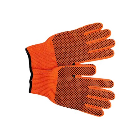 1 Par Unisex One Size Hi-Vis Prickig Stickad Greppträdgårdshandskar, Orange