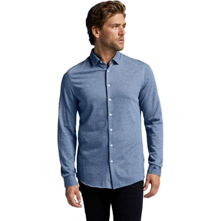 Cast Iron, Long sleeve shirt Blauw, Heren, Maat:2XL