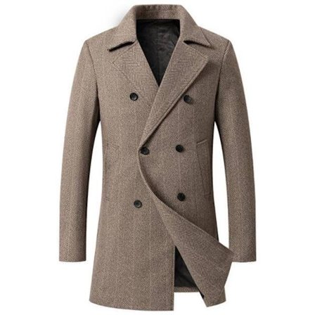 Herrrock Slim Fit Vinterkappa Varm överrock