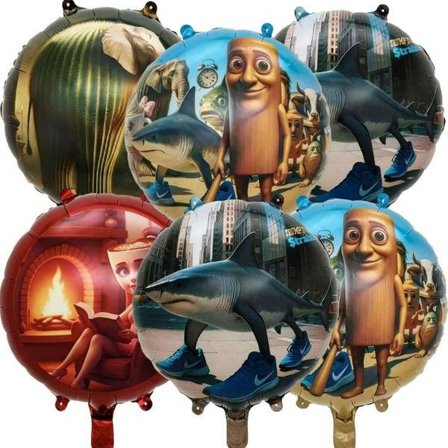 Italiensk Brainrot Tung Tung Sahur Tralalo Børne Fødselsdagsfest Tilbehør Ballon Service Kop Tallerken Banner Legetøj Gave Dekorationse