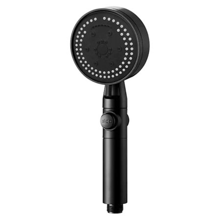 【PP】 Høytrykks dusjhode, tykt, holdbart, vanntett dusjhode for baderomstilbehør, svart spray