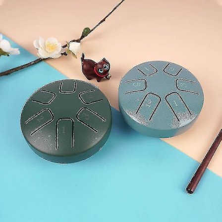 Ståltungtrumma Panda Drum, 4,9 tum 6-tonig Tanktrumma Percussioninstrument, c-tonig Handpantrumma med Trumklubbor och Bärväska, vackert designad och P