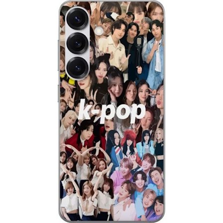 Kompatibel Mobilcover til Samsung Galaxy S25 K-pop collage med blanding af grupper og kunstnere, farverige portrætter perfekt til fans af koreansk mu