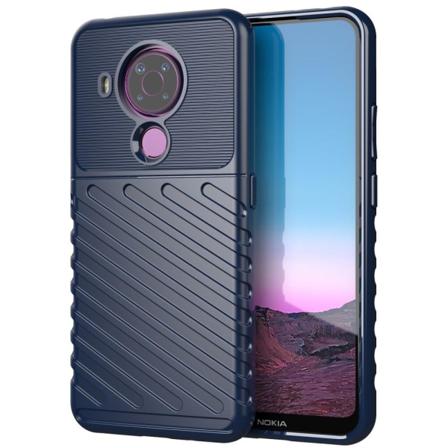Nokia 5.4 - Twill Textur Skal - Blå Blue Blå