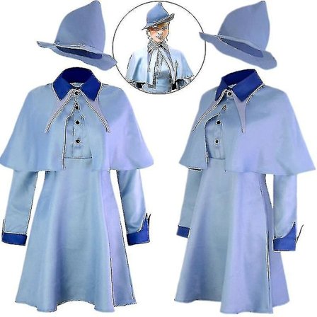 Trollkarl Skola Häxa Fleur Isabelle Delacour Beauxbaton Magic Cosplay Kostymer Hatt Dam Skoluniform Kläder Cap Halloween