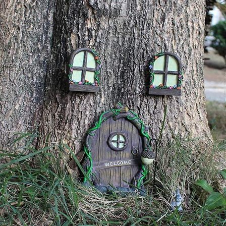 Sjov Udendørs Havefigur, Vinduer Udendørs Figur