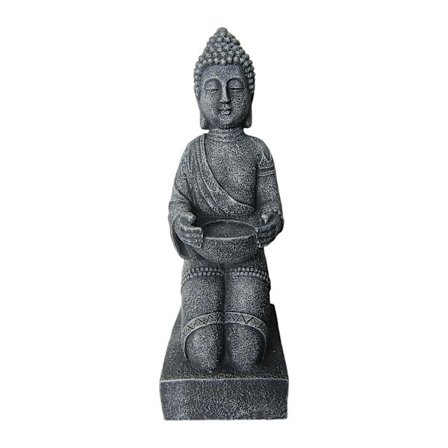 Buddha-patsas 43 cm, polyresiini, säänkestävä