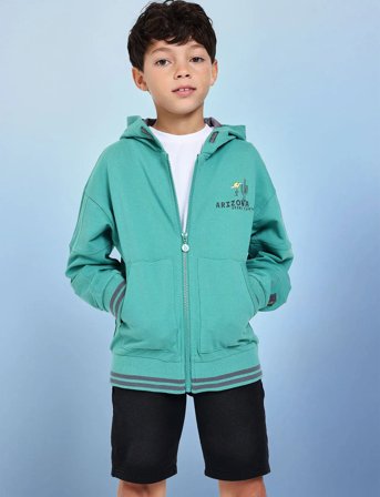 Boboli Knit Denim Bermuda Shorts - Grey - 116