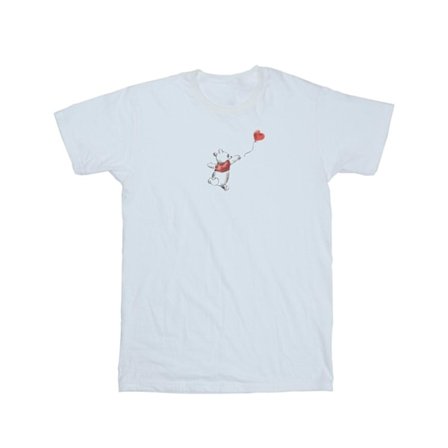 Disney Dam/Damer Winnie The Pooh Ballong Bomull Boyfriend T-shirt