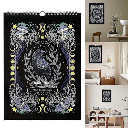 2024 Tumma Kuu -kalenteri Hauska Varis Eläimen Jäljet Kuun Vaiheet Seinälle Ripustettava Kalenteri