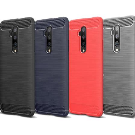 Stöttåligt Armor Carbon Tpu-skal Oneplus 7t Pro - Fler Färger Svart