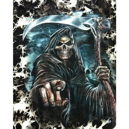 30 x 40 cm, Skelett med falsk Diamond Painting Broderi Diama