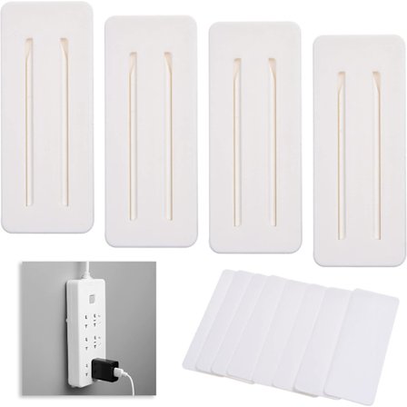 10x självhäftande hållare för grenuttag - Förlängningsblock för vägg utan borrning