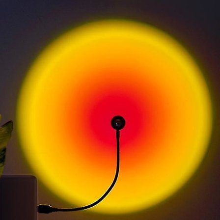 Auringonlaskun lamppu Auringon lamppu Vaihtava valo Led Auringonlaskun valo(280mm,lämmin)