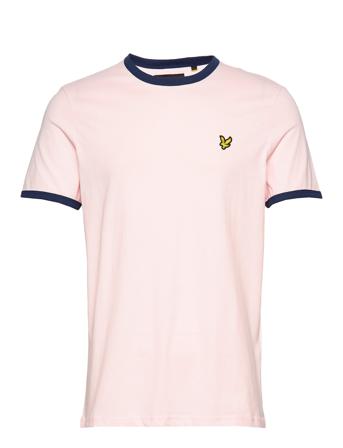 Ringer T-Shirt T-shirts Short-sleeved Vaaleanpunainen Lyle & Scott