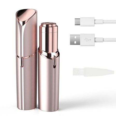 QU/Hårfjerning til kvinder, smertefri epilator, bærbar ansigtshårfjerner til ansigt med USB-opladning