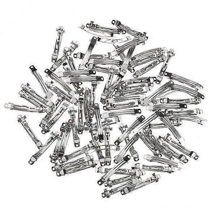 2x50 Stykker Blank Fransk Hårspænde Hårklemme DIY Håndværkstilbehør 7 X 58mm