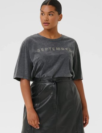 Kaffe Curve Kcserina T-Shirt - Grey - XL