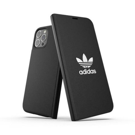 Adidas OR Booklet Case BASIC for iPhone 12 Pro Max - musta ja valkoinen