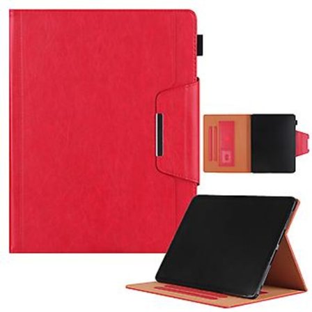 Läderfodral för iPad Pro 13 2024 (Röd) med Smart Funktion