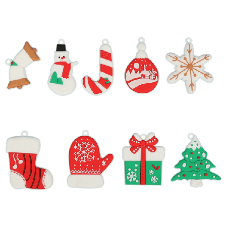 Christmas Gingerbread Man PVC Jul Ny dekoration Julgran Pepparkakor Man Snowflake hänge Julprodukt jbr15