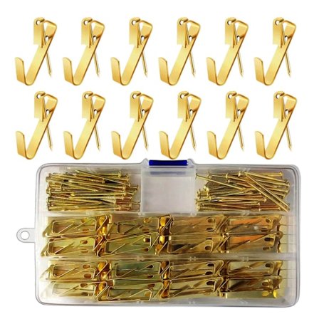 100 stk 50 lbs Bildeopphengsett Rustfritt Stål Rammeklips Bildeopphengskroker Bildehengende Speilkroker Assorterte Bildeveggkroker