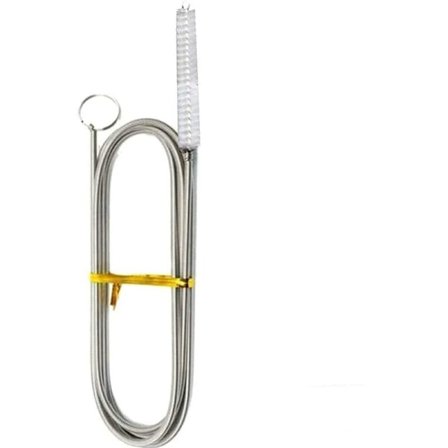 Kylskåpsdräneringsverktyg, rörformad borste för rengöring av akvarium, flexibel dräneringsborste med rostfritt stålmaterial, rengöring av 