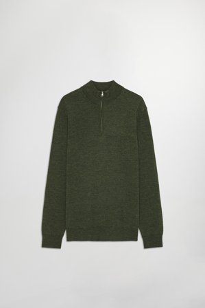 NN.07 Sergio Zip Mock 6605 Polo Herre Grøn