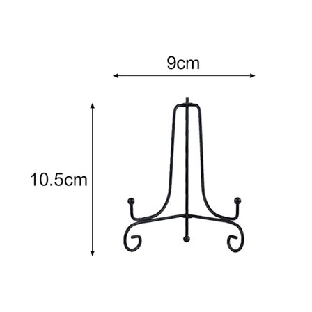 Skjermstativ av jern Svart jernstaffelplate Skjermfotoholder
