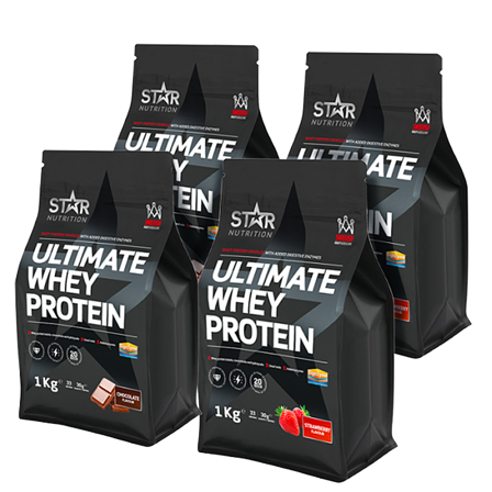 Mix&Match: 4 x Ultimate Whey Vassleprotein 1 kg