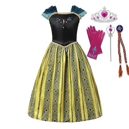 Pigekjole Elsa Kostume Anna Elsa Kjole Prinsesse til Børn Kjole til Pige Høj Kvalitet Anna Kjole med Kappe Kjole Kostumer Cosplay-Perfekt