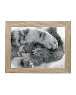 Broderikit Tavla Söt Katt - Vervaco