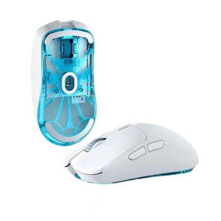 Trådlös spelmus 56g PAW3395 Ultralätt 26000DPI Programmerbar 1000Hz USB-C Trådbunden PC-möss 6 knappar för Mac, bärbar dator, PC