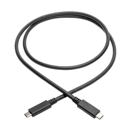 TRIPP LITE Eaton Tripp Lite Series USB-C Cable (M/M) - USB 3.2, Gen 2 (10 Gbps), 5A (100W) Rating, Thunderbolt 3 Compatible, 3 ft. (0.91 m) -