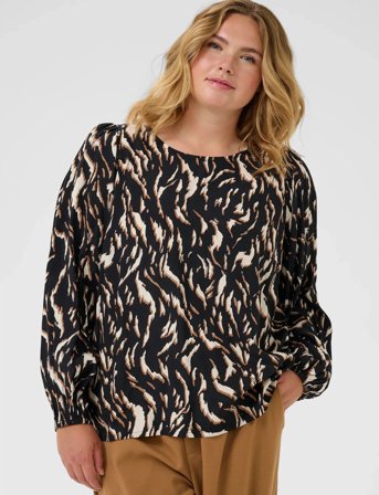 Kaffe Curve Kcerina Jersey Top - Black - S