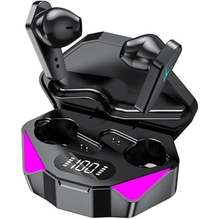 Langattomat peli-nappikuulokkeet, X15 latauskotelolla ja sisäänrakennetulla mikrofonilla, Bluetooth 5.1 LED-tehonäytöllä, langattomat kuulokkeet, RGB