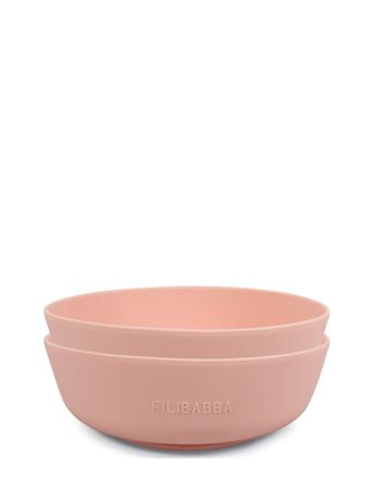 Silic Bowl 2-Pack - Peach Home Meal Time Plates & Bowls Bowls Lyserød Filibabba