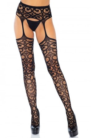 Leg Avenue Stockings With Garter Belt Onesize - Woome.pl
