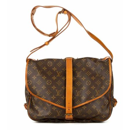 Louis Vuitton Vintage Saumur GM , Bruin , Dames , Maat: ONE Size Vintage Tassen