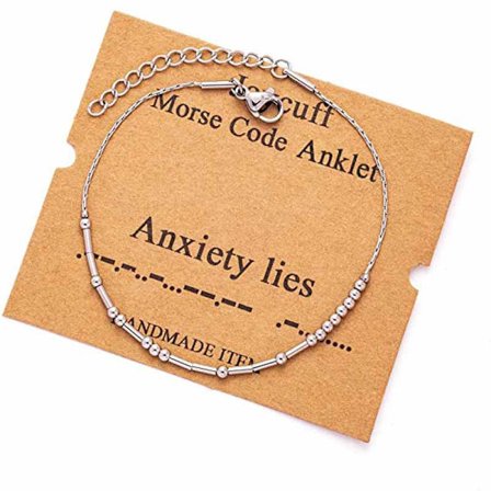 Morse Code Armband för Kvinnor Tonårsflickor Roliga Presenter till Hennes Mamma