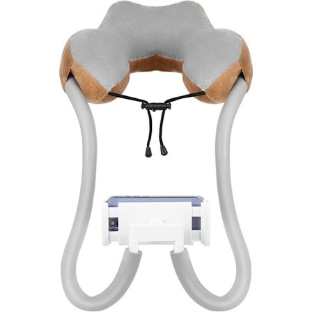 Svanhals Telefon Kuddhållare Fäste, 360° Rotation Brun