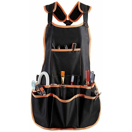 Arbejdsforklæde 16 Værktøjslommer Værktøjsbælte Kvinders Justerbar Værktøjsvest Forklæde med Vandtæt Forklæde og Lærred Forklæde