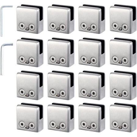 Glas Klemmer 16 stk. 8-10mm Glas Klemmer Justerbar Glas Beslag