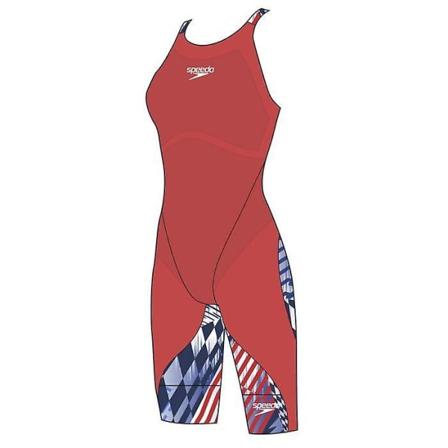 Speedo Fastskin LZR Ignite Kneeskin - Blå / Röd / Vit - Dam Red 26
