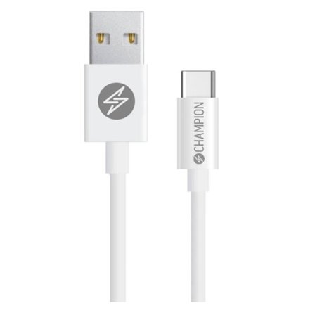CHAMPION USB-C til USB-A Kabel 1m - Hvid