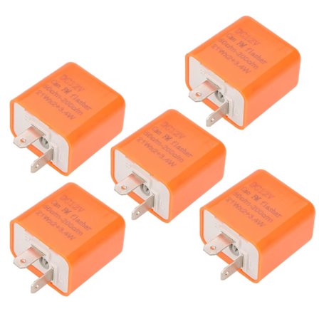 5-pack 12V 2-polig LED-blinkrelais, LED-ljusrelä