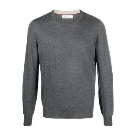 Brunello Cucinelli Strik Grå, Herre Strik