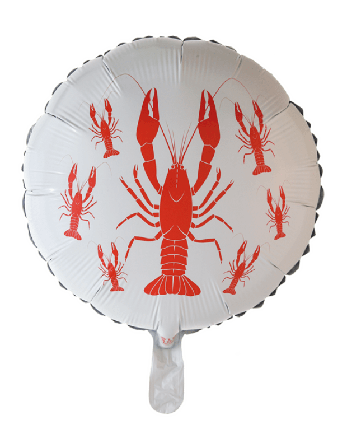 Krebsegilde heliumballon rund