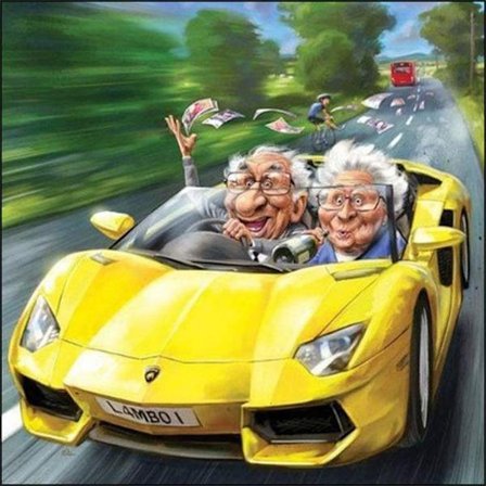 30 x 40 cm, gul sportsvogn Diamond Painting Broderi Diamant